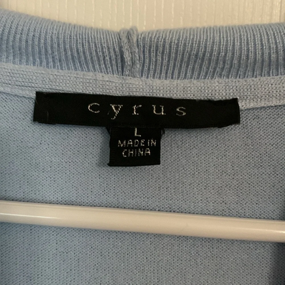 Women’s Cyrus long, hooded cardigan, light blue - Picture 2 of 9